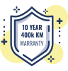10-Year/400k-KM Badge