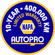 NAPA Drivetrain Warranty badge