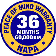 NAPA Warranty badge