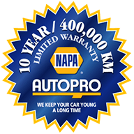NAPA Drivetrain Warranty badge